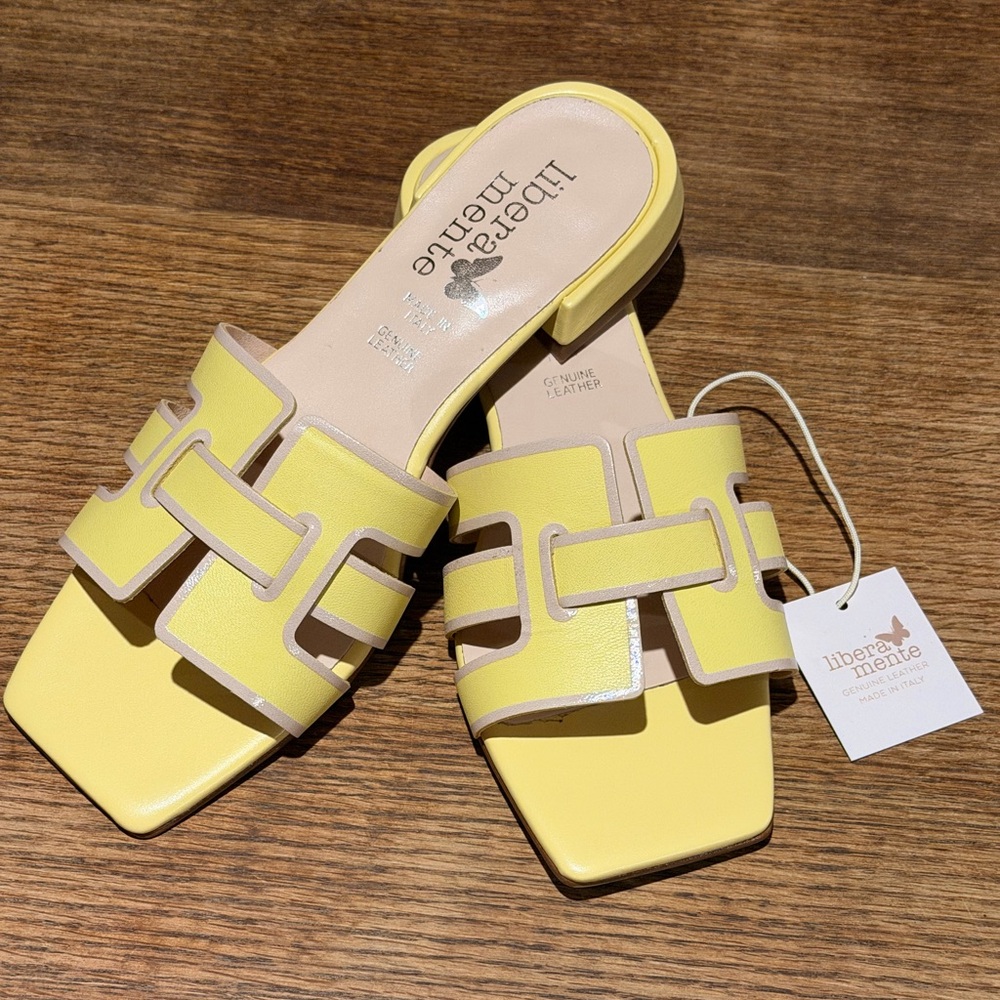 Libera Mente Yellow Leather Sandals | NWT | Made in Italy